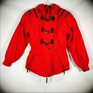 Obermeyer vintage fire truck red ski jacket size 4